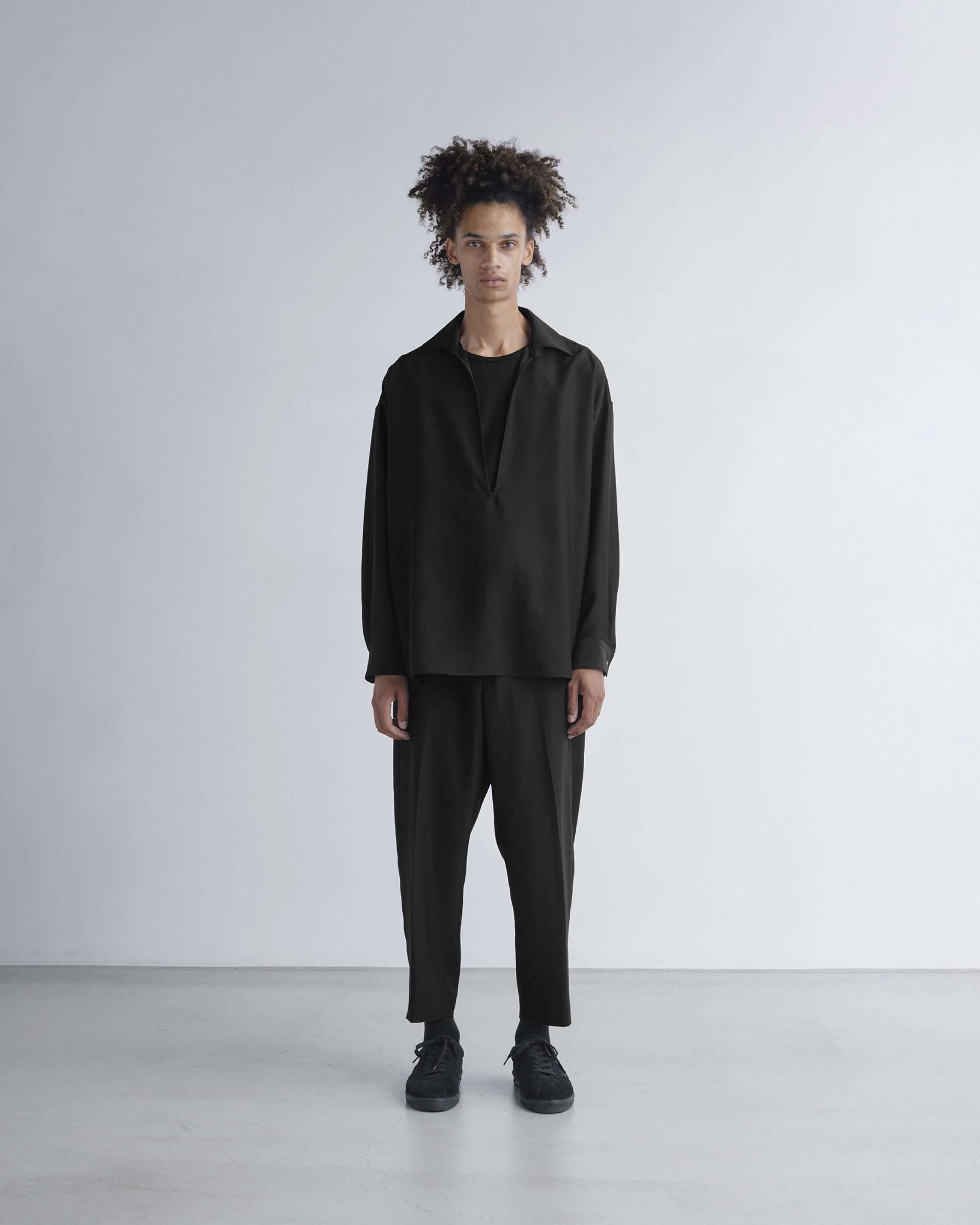 Graphpaper Wool Cupro Flare Shirt collection-2024-spring-summer 