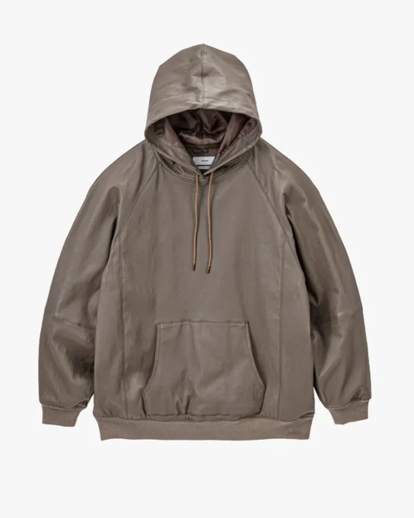 商品画像: Bonded Leather Hooded Pullover 