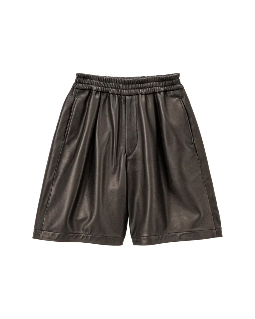 商品画像: Lamb Leather Track Wide Shorts