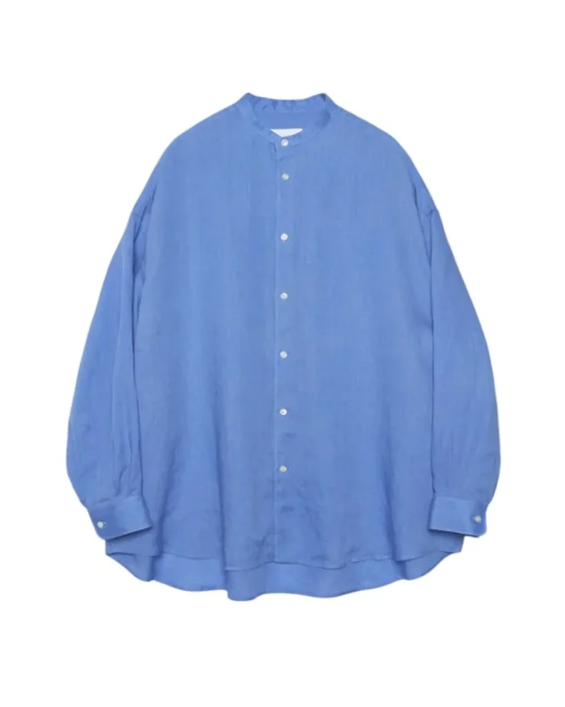 商品画像:  Linen L/S Oversized Band Collar Shirt (GL262-50044B)