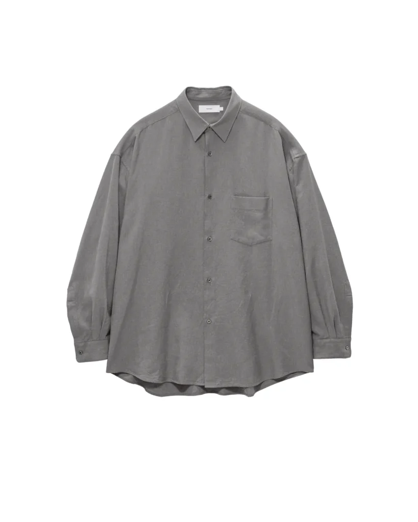 商品画像:  Linen Cupro L/S Oversized Regular Collar Shirt (GM263-50310)