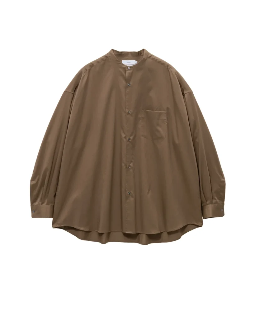 商品画像: Silicon Poplin Oversized Band Collar Shirt (GM263-50197)